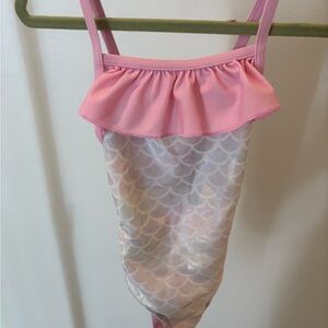 Floatimini Pink Girls' One-Piece Swimsuit with Mer-Skirt